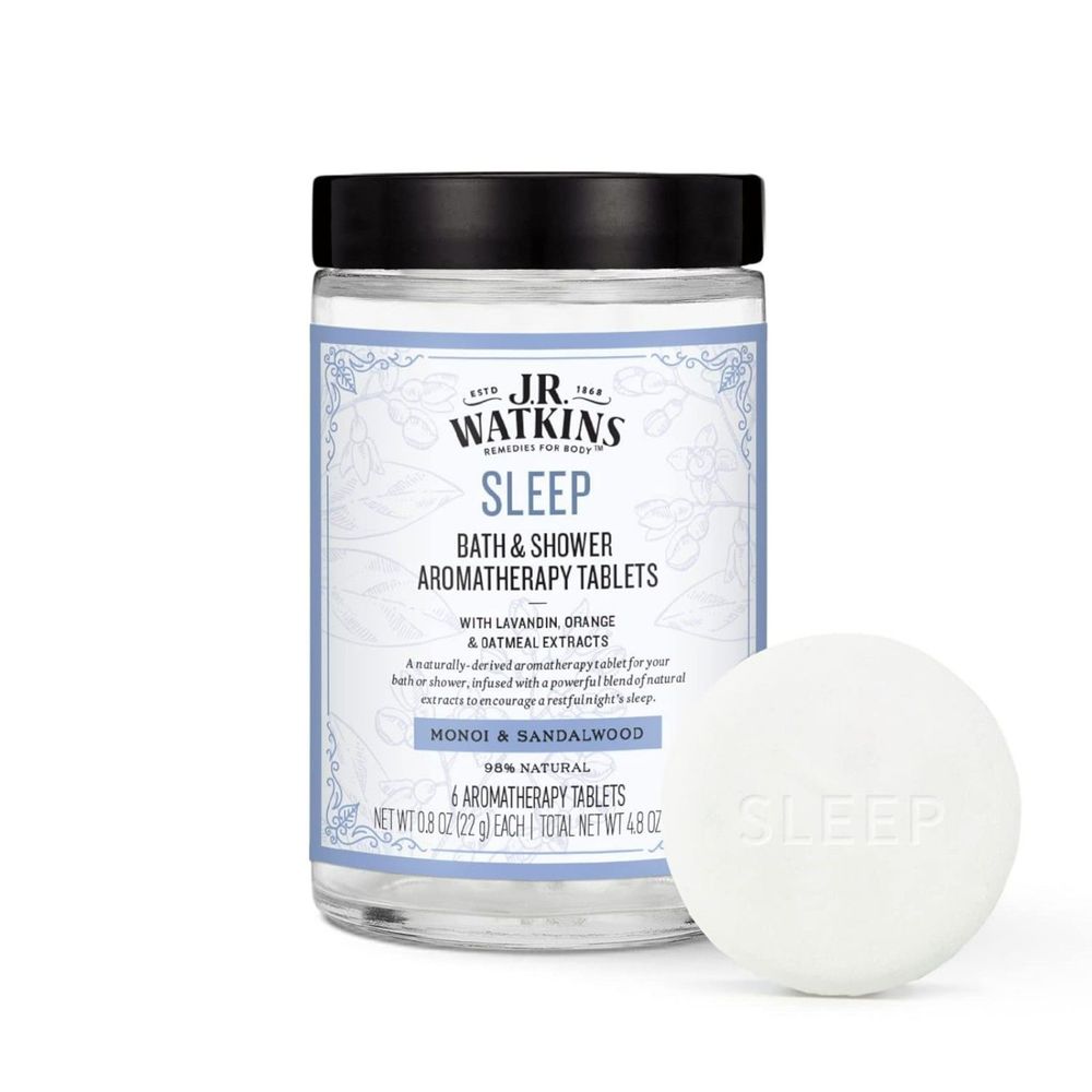 J.R. Watkins Sleep Bath & Shower Tablets, Monoi & Sandalwood Shower Steamers